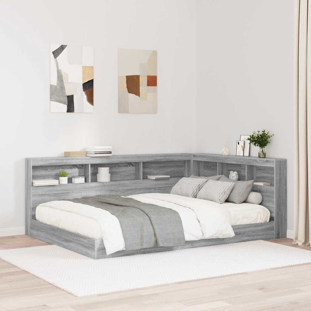 Skladišno uzglavlje Siva Sonoma 135 cm Konstruirano drvo