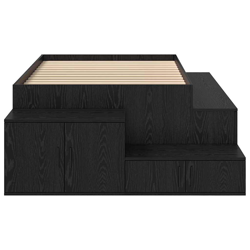 Krevet s ladicama s pohranom Crni hrast 234 x 103 x 53.5 cm
