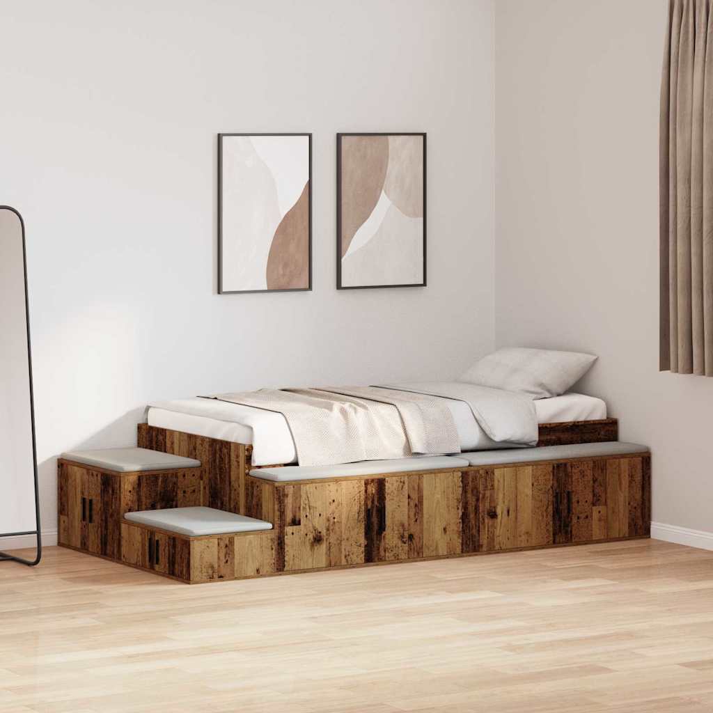Krevet s ladicama s pohranom Staro drvo 234 x 103 x 53.5 cm
