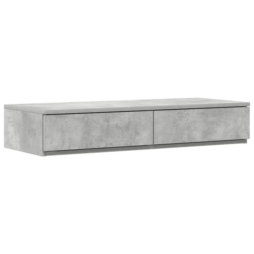 Krevet s ladicama Betonski sivi 90 cm Konstruirano drvo
