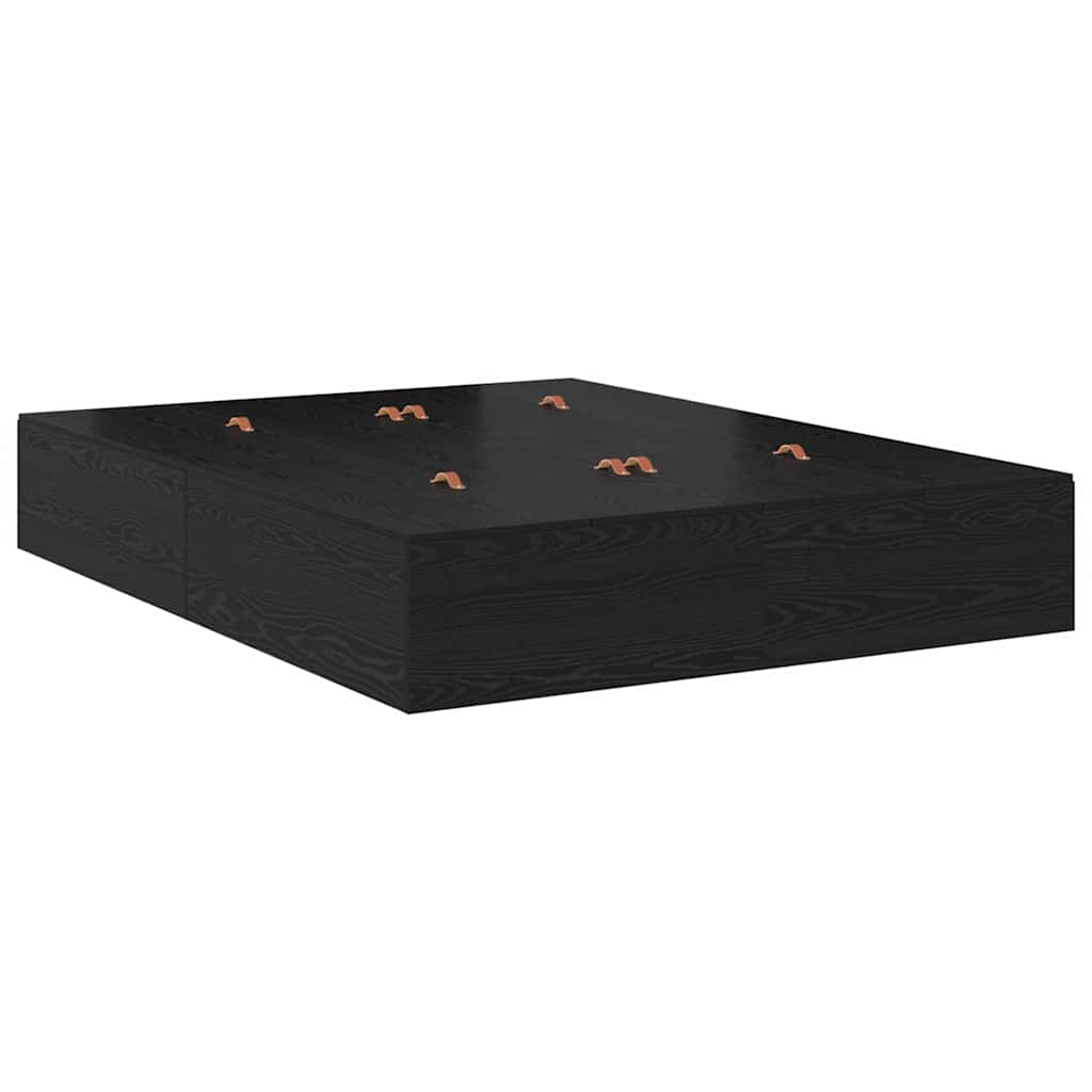 Krevet s ladicama Crni hrast 160 cm Konstruirano drvo