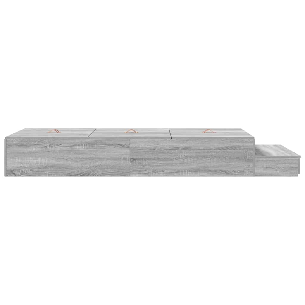 Krevet s ladicama Siva Sonoma 75 cm Konstruirano drvo