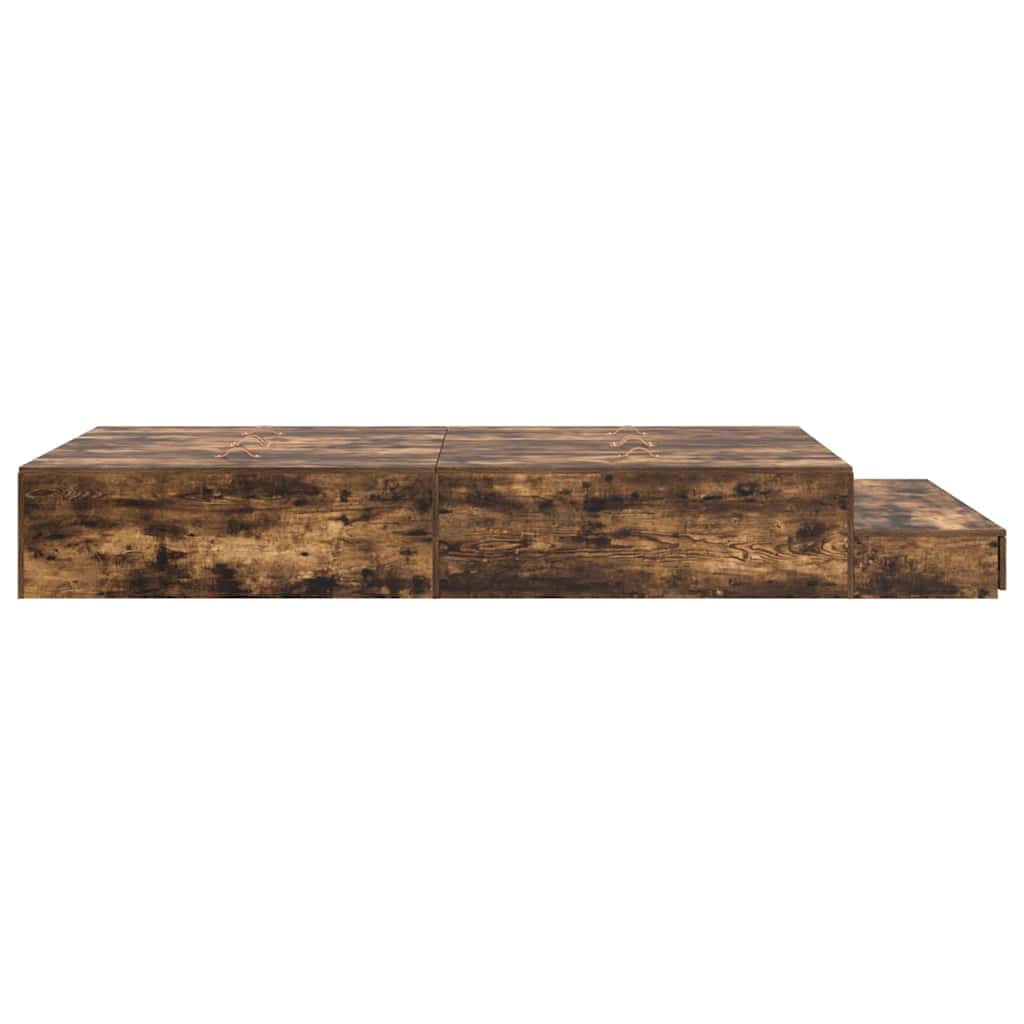 Krevet s ladicama Dimljeni hrast 120 cm Konstruirano drvo