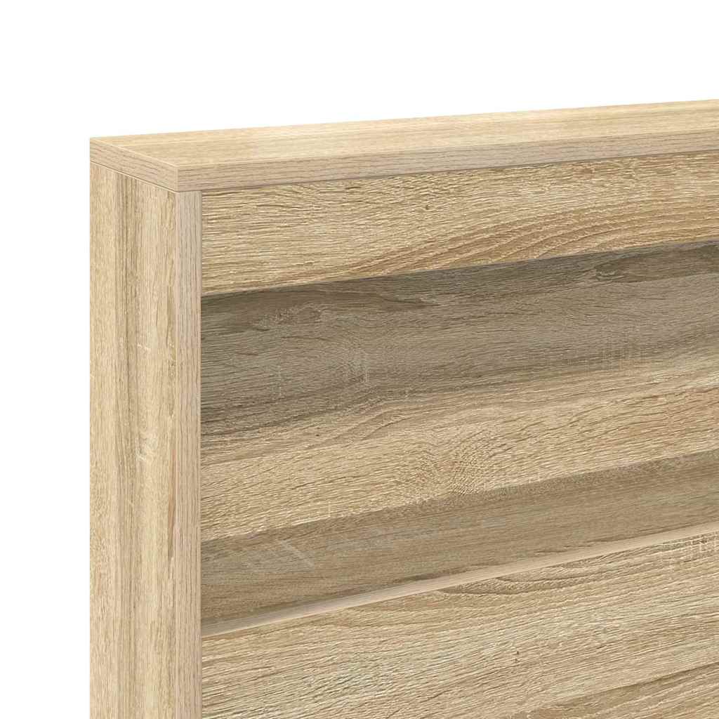 Krevet s policama sonoma hrast 160 x 200 cm Konstruirano drvo