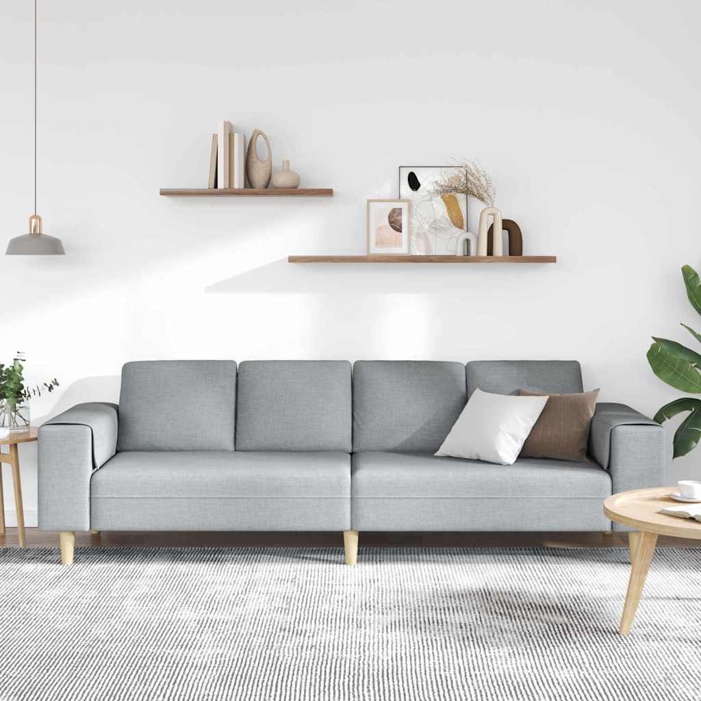 Kauč za dnevni boravak Svijetlo siva 250 x 77 x 76 cm Poliester