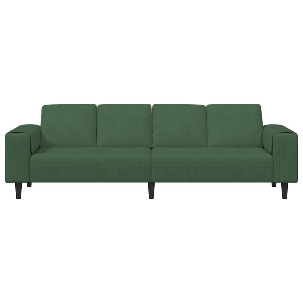 Sofa Tamnozelena 250 x 77 x 76 cm Kordura tekstil