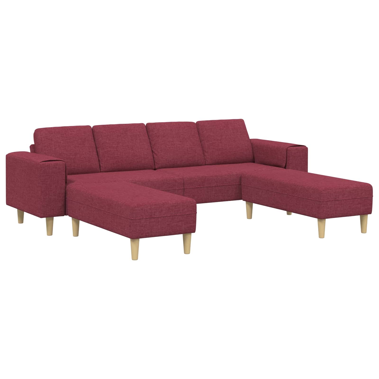 Kauč za dnevni boravak 3 pcs Vinska crvena 250 x 188 x 76 cm