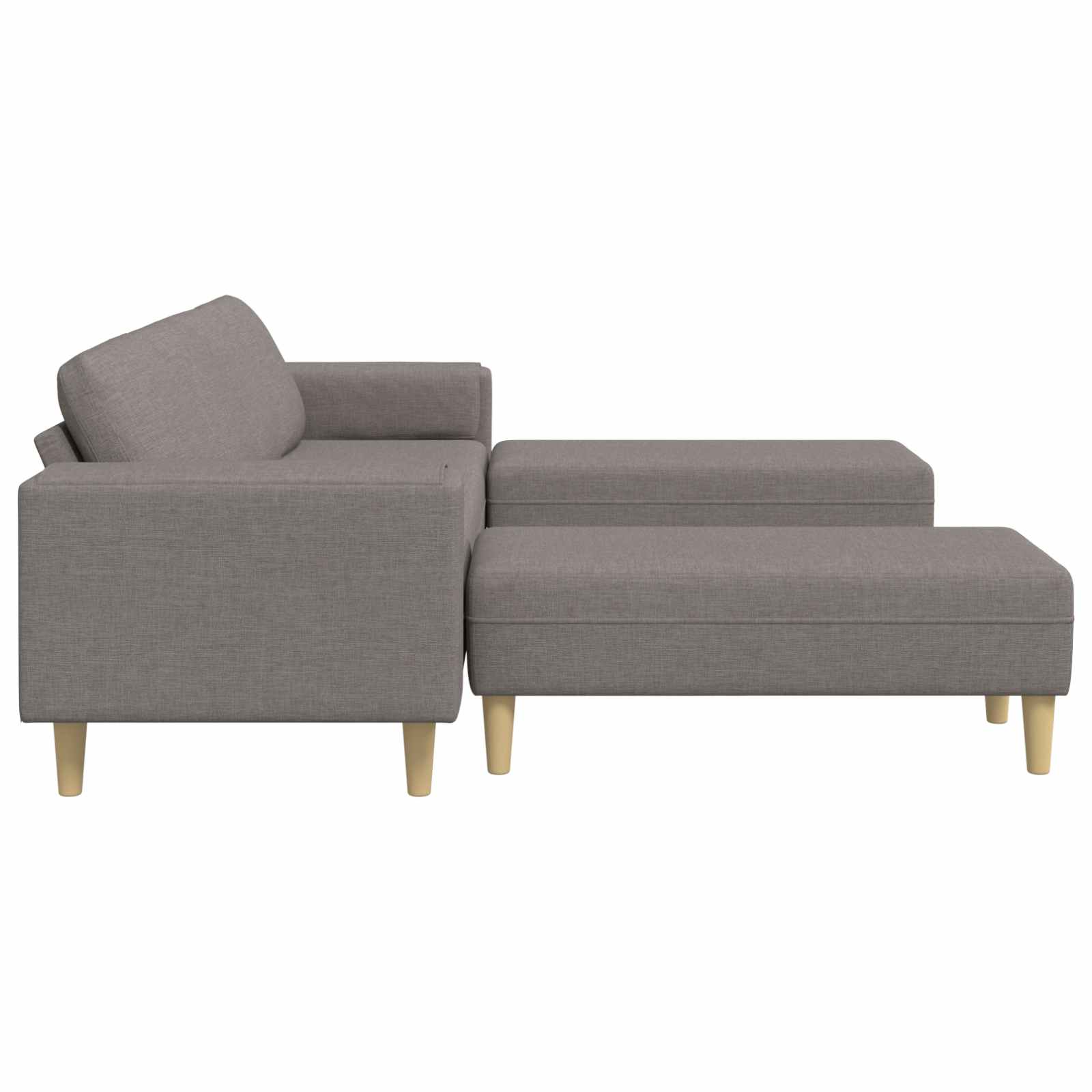 Kauč za dnevni boravak 3 pcs Sivo-smeđa Poliester