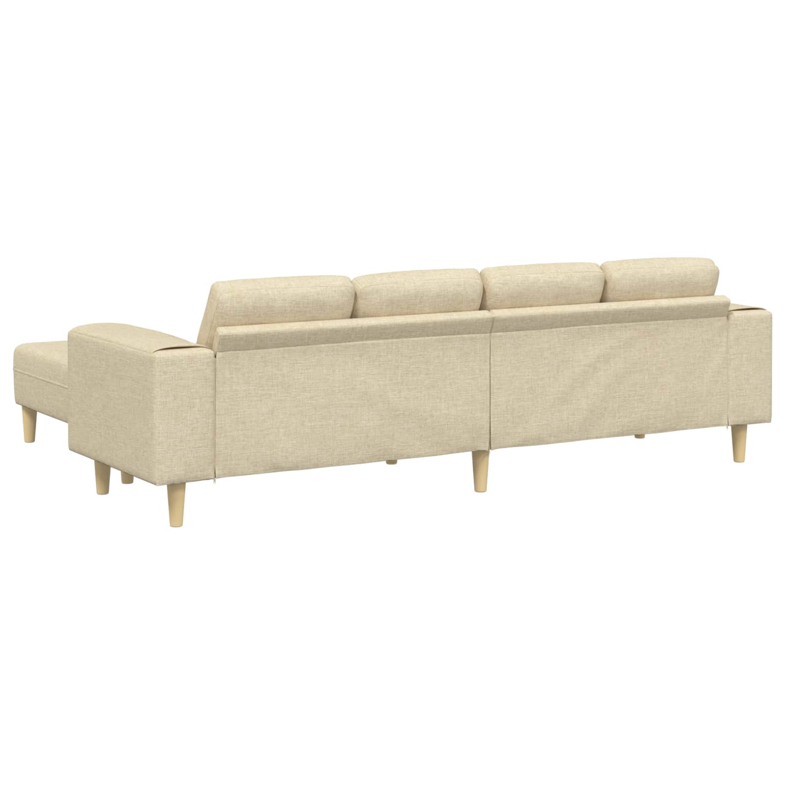 Kauč za dnevni boravak 3 pcs Krema Poliester
