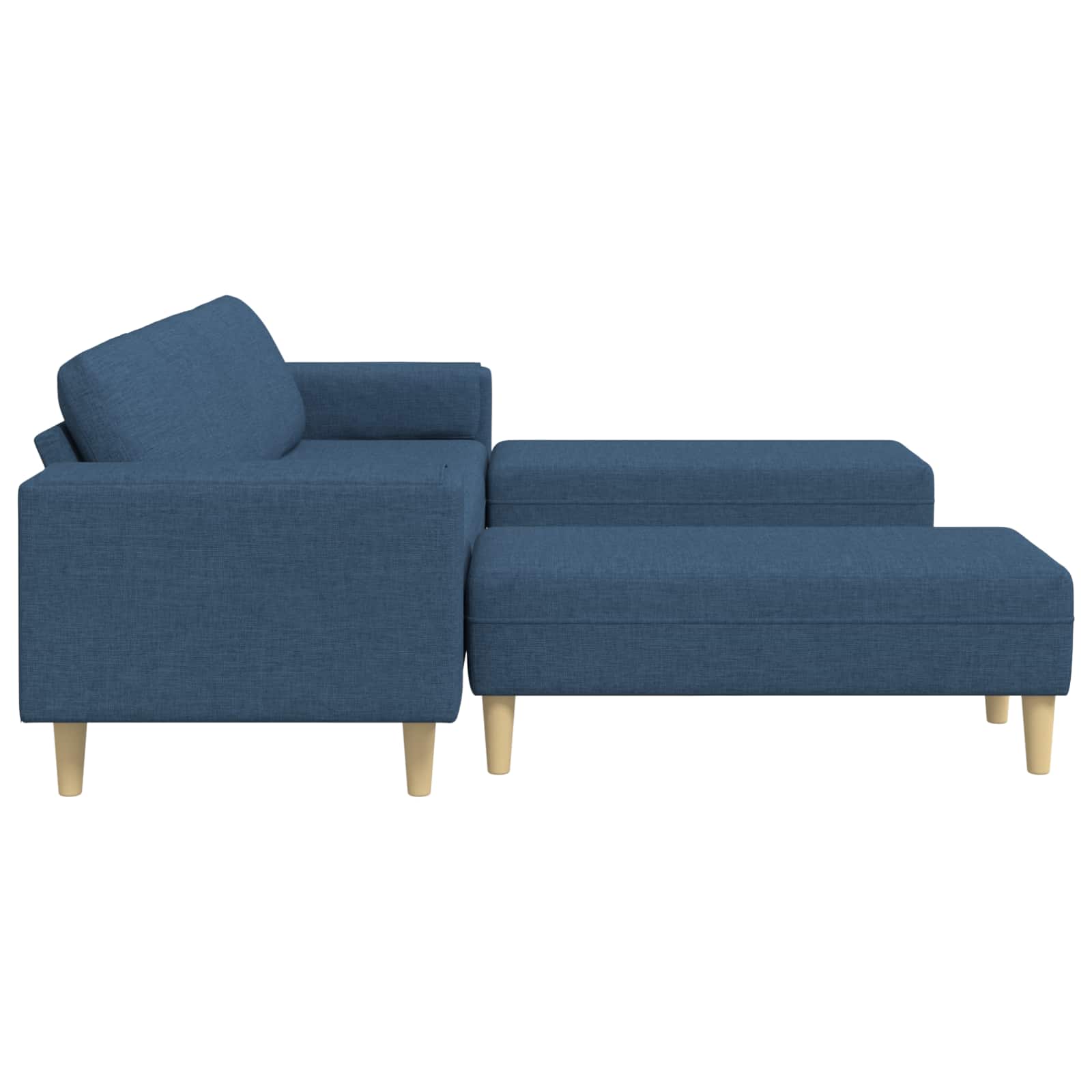 Kauč za dnevni boravak 3 pcs Plava Poliester