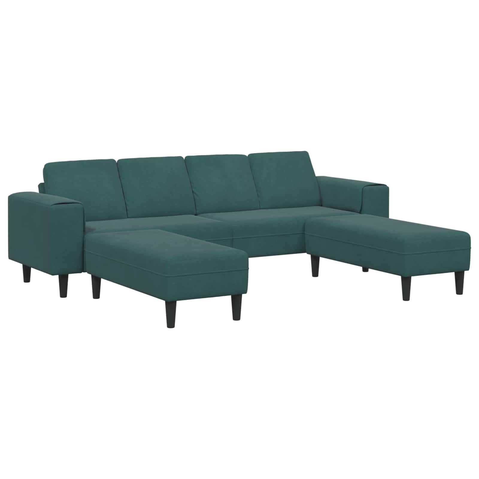 Kauč za dnevni boravak 3 pcs Tamnozelena 250 x 188 x 76 cm