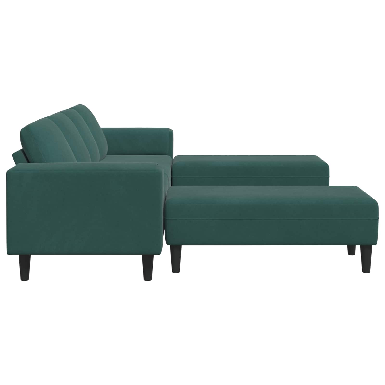 Kauč za dnevni boravak 3 pcs Tamnozelena 250 x 188 x 76 cm
