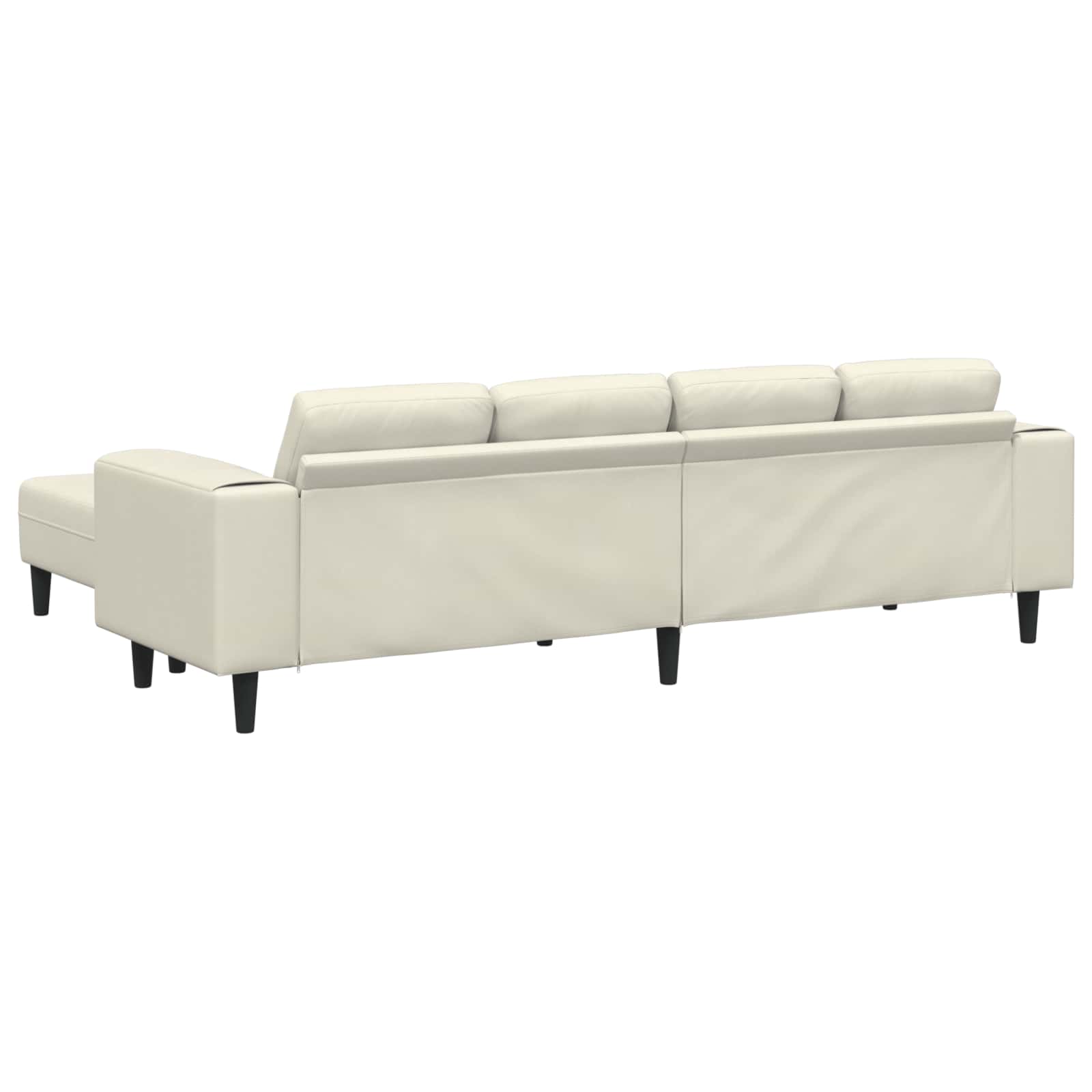 Kauč za dnevni boravak 3 pcs Krema 250 x 188 x 76 cm