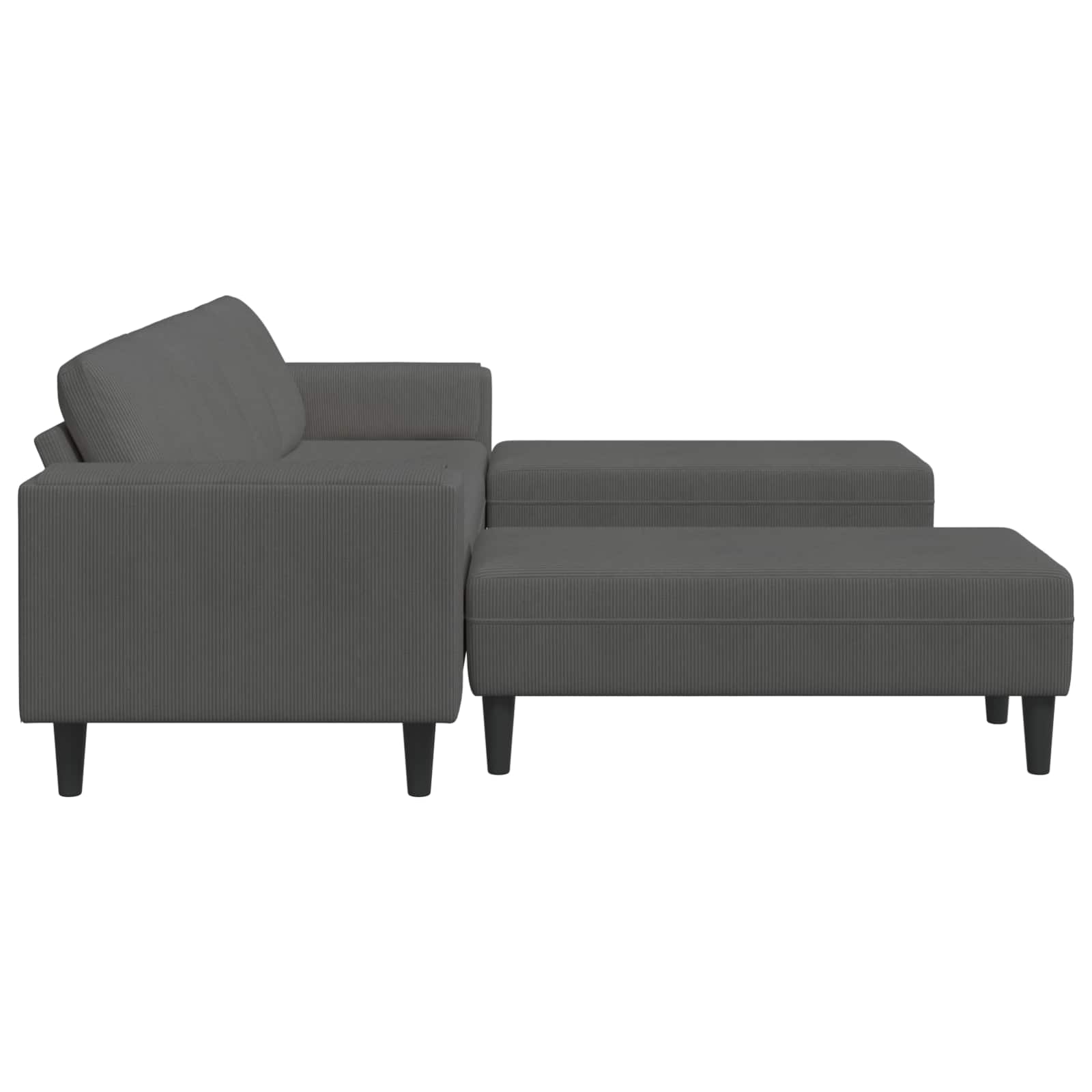 Sofa Tamno siva 250 x 188 x 76 cm Kordura tekstil