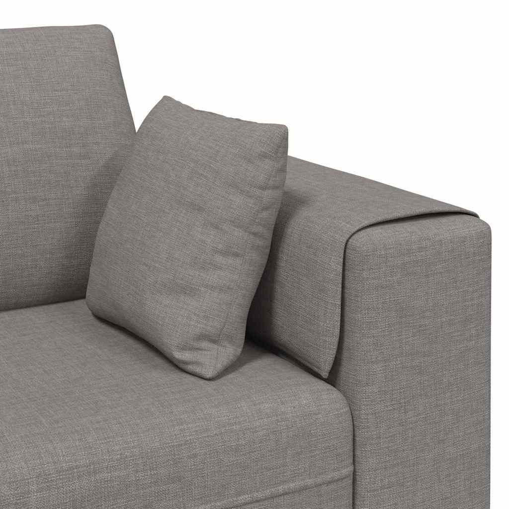 Sofa s jastukom Sivo-smeđa 250 x 77 x 76 cm tkanina
