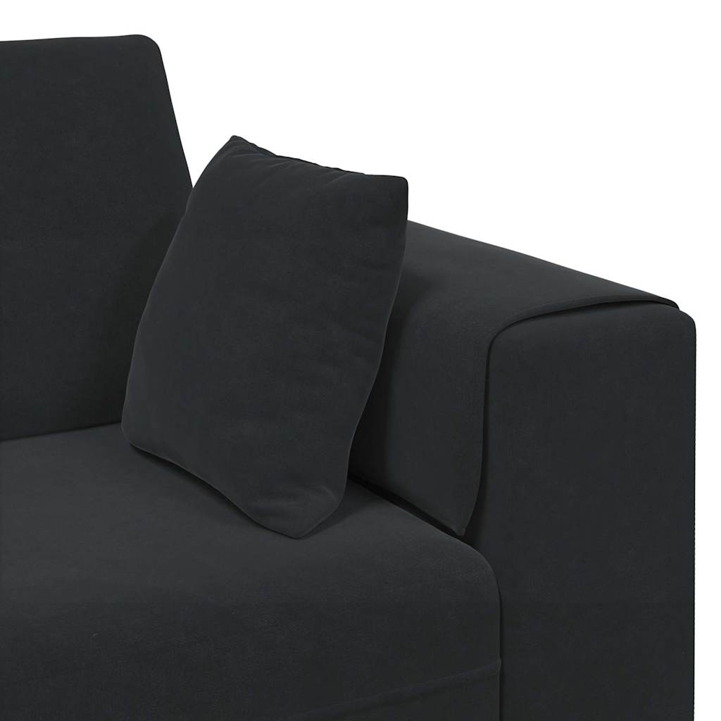 Sofa Crna 250 x 77 x 76 cm Baršun