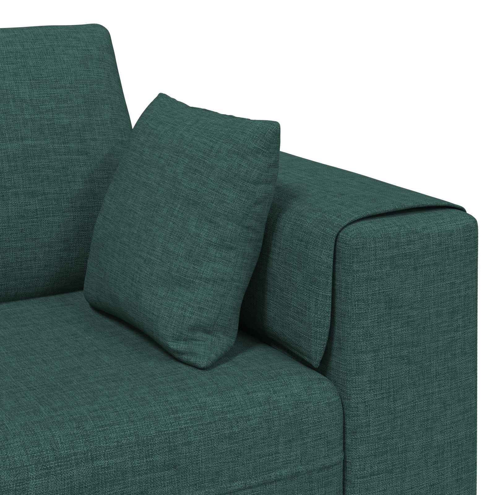 Sofa s jastukom 3 pcs Tamnozelena tkanina