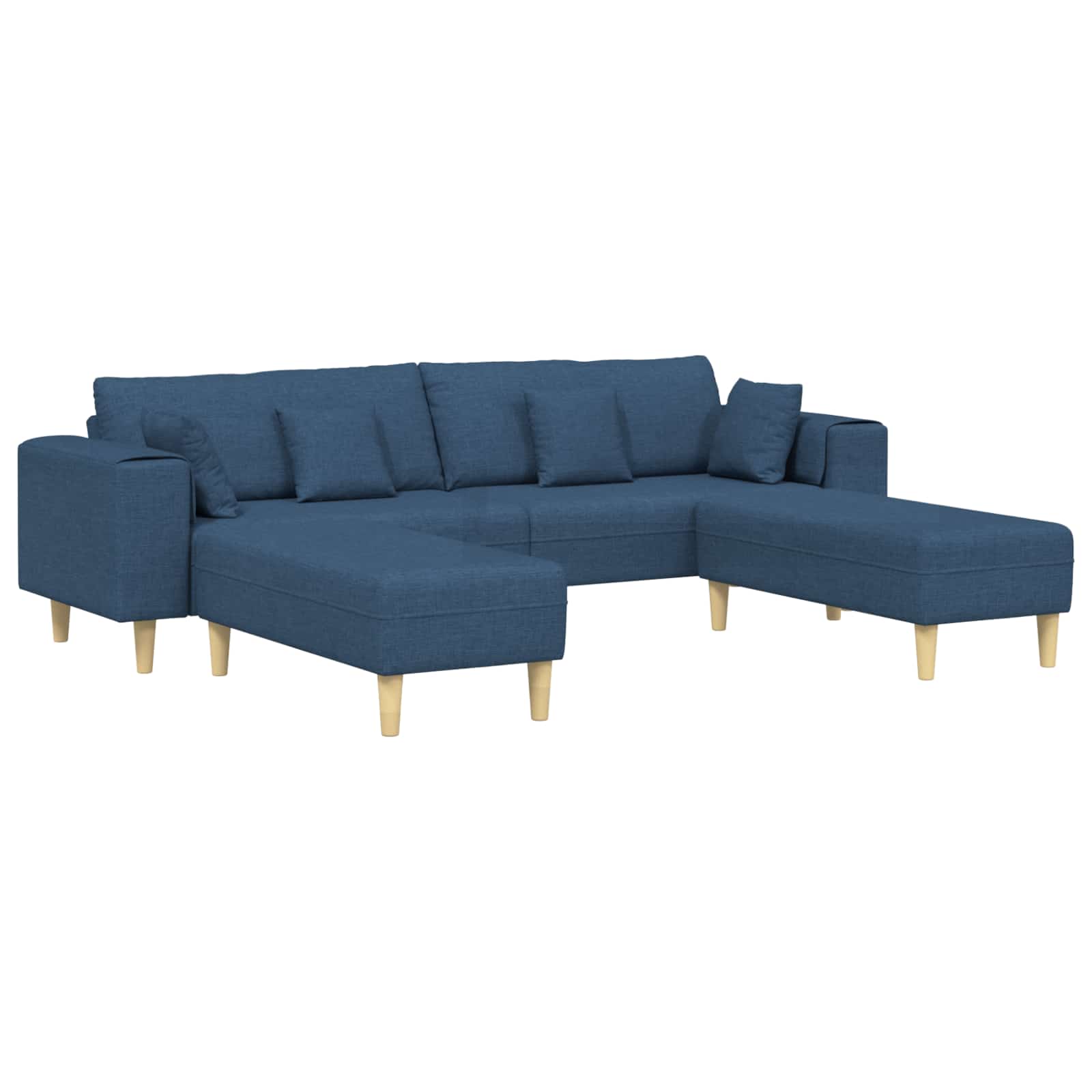 Sofa s jastukom 3 pcs Plava tkanina