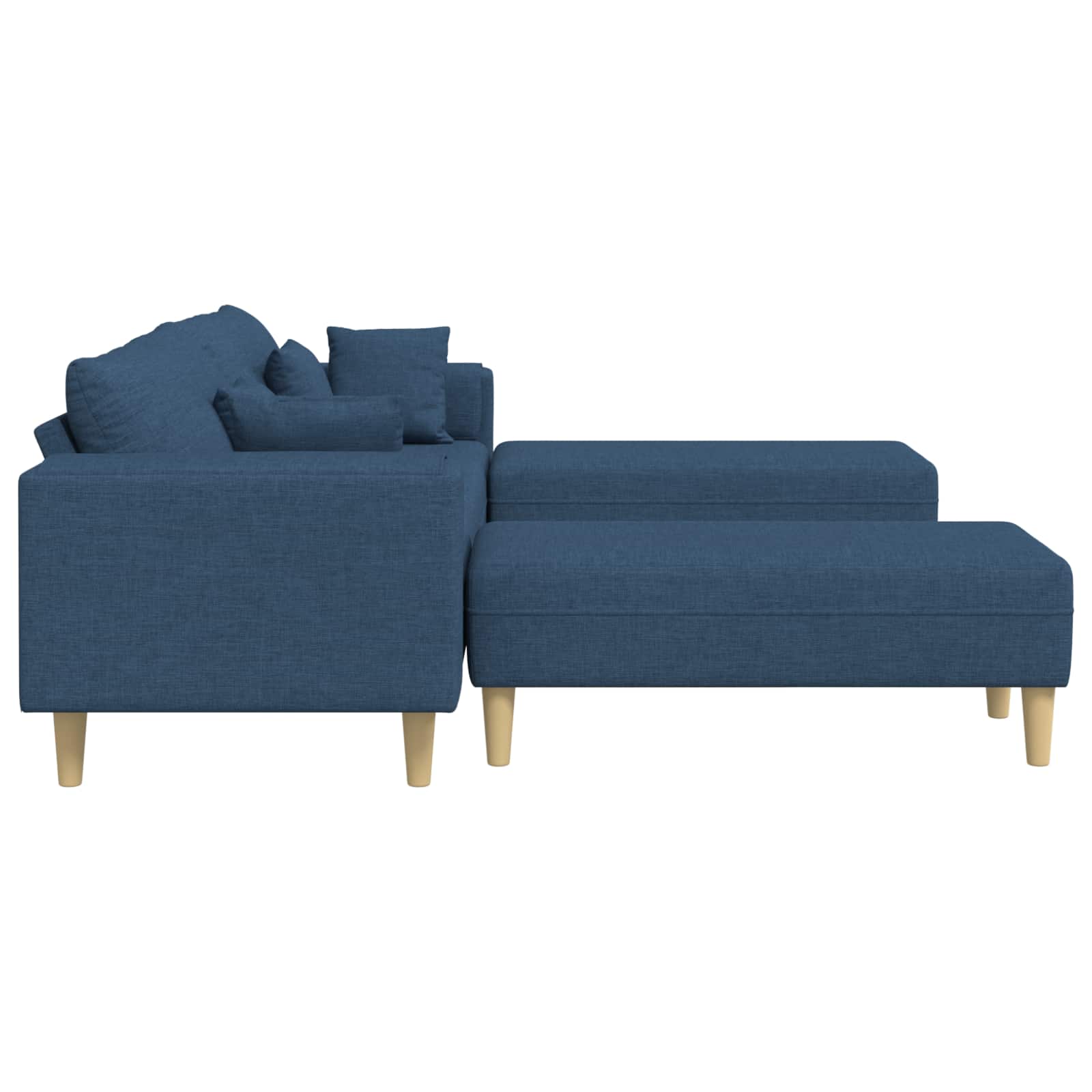 Sofa s jastukom 3 pcs Plava tkanina