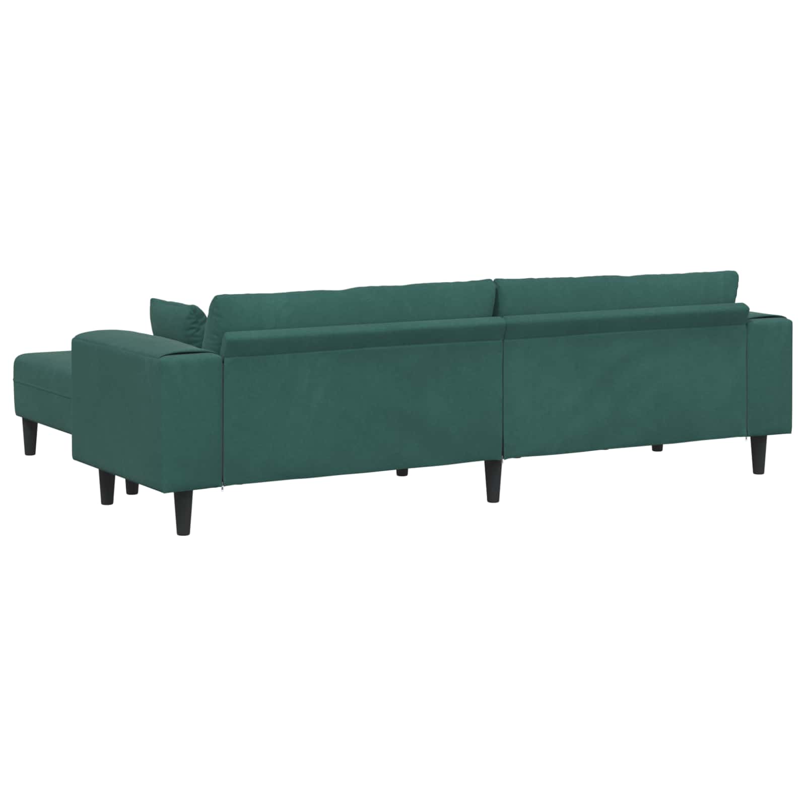 Sofa 3 pcs Tamnozelena 250 x 188 x 76 cm Baršun