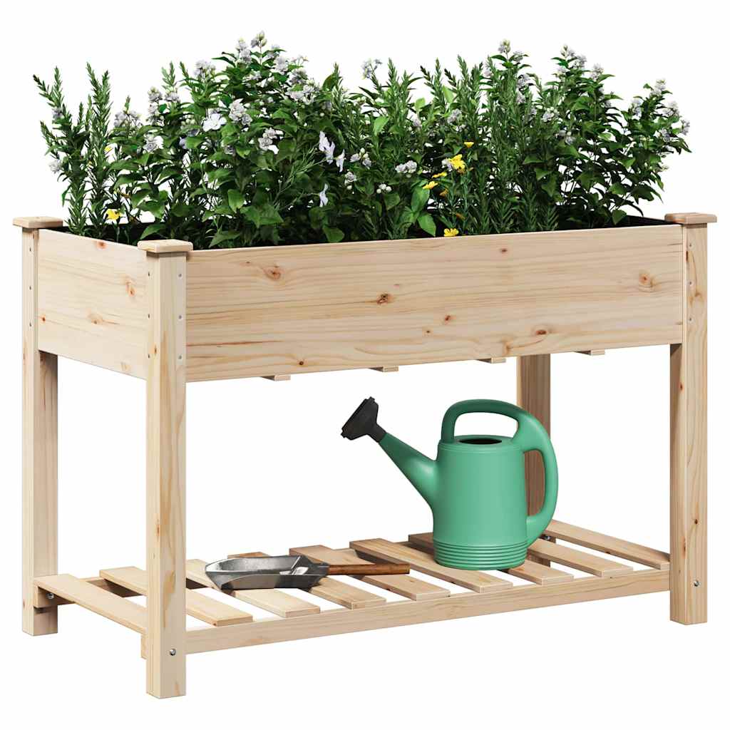 Vrtna saksija Bež 115 x 59 x 76,5 cm Čvrsto drvo jele
