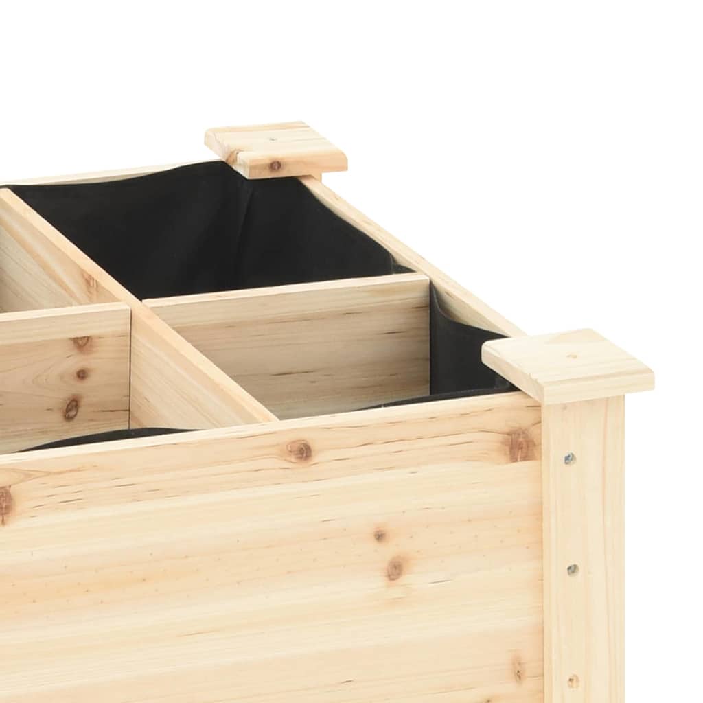Vrtna saksija s policom Bež 71 x 37 x 76,5 cm Čvrsto drvo jele