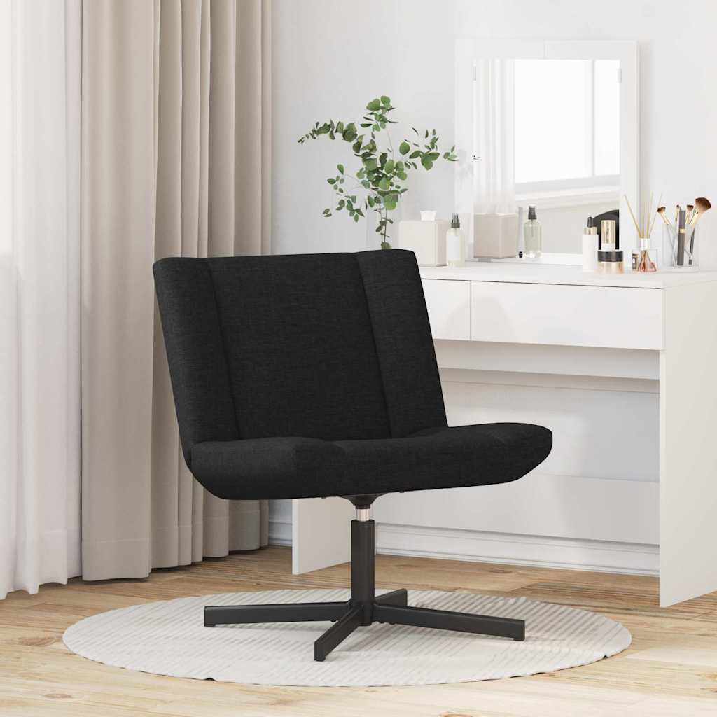 Stolica na kotačiće Crna 63 x 75 x 76 cm tkanina