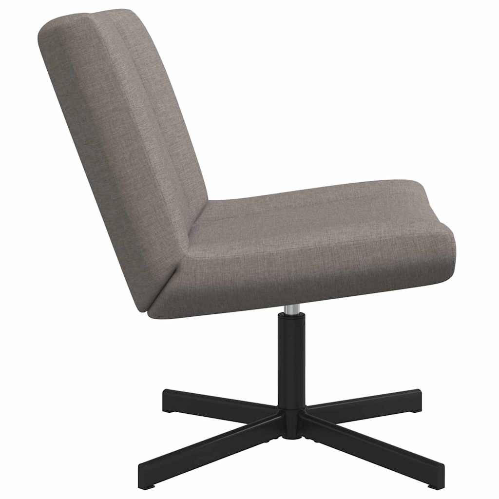 Stolica na kotačiće Sivosmeđa 63 x 75 x 76 cm tkanina