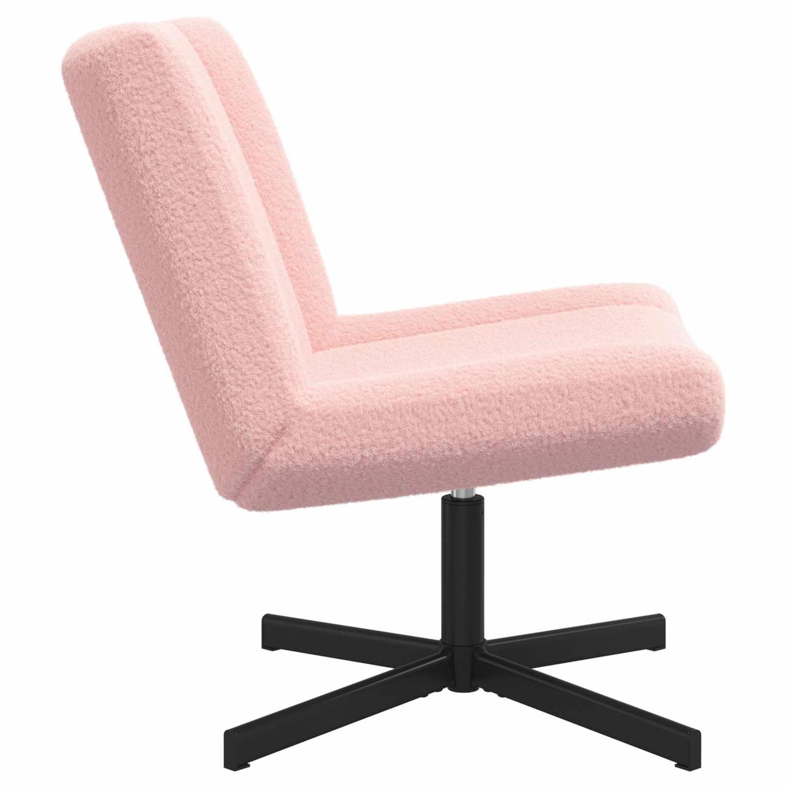 Stolica na kotačiće Ružičasta 63 x 75 x 76 cm Janjeća koža