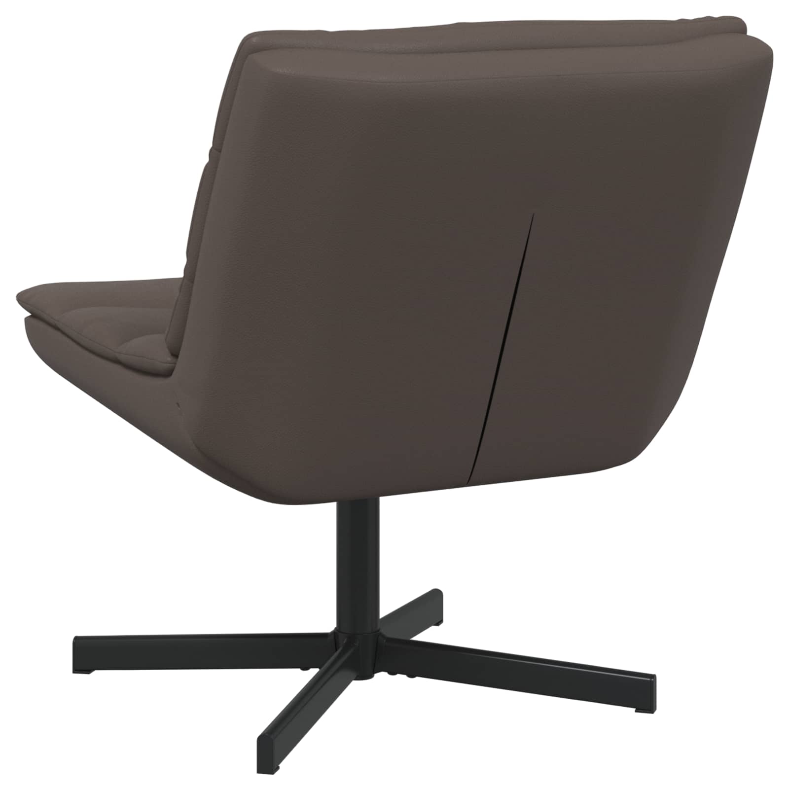Stolica na kotačiće Smeđa 63 x 75 x 76 cm Sjajni PU