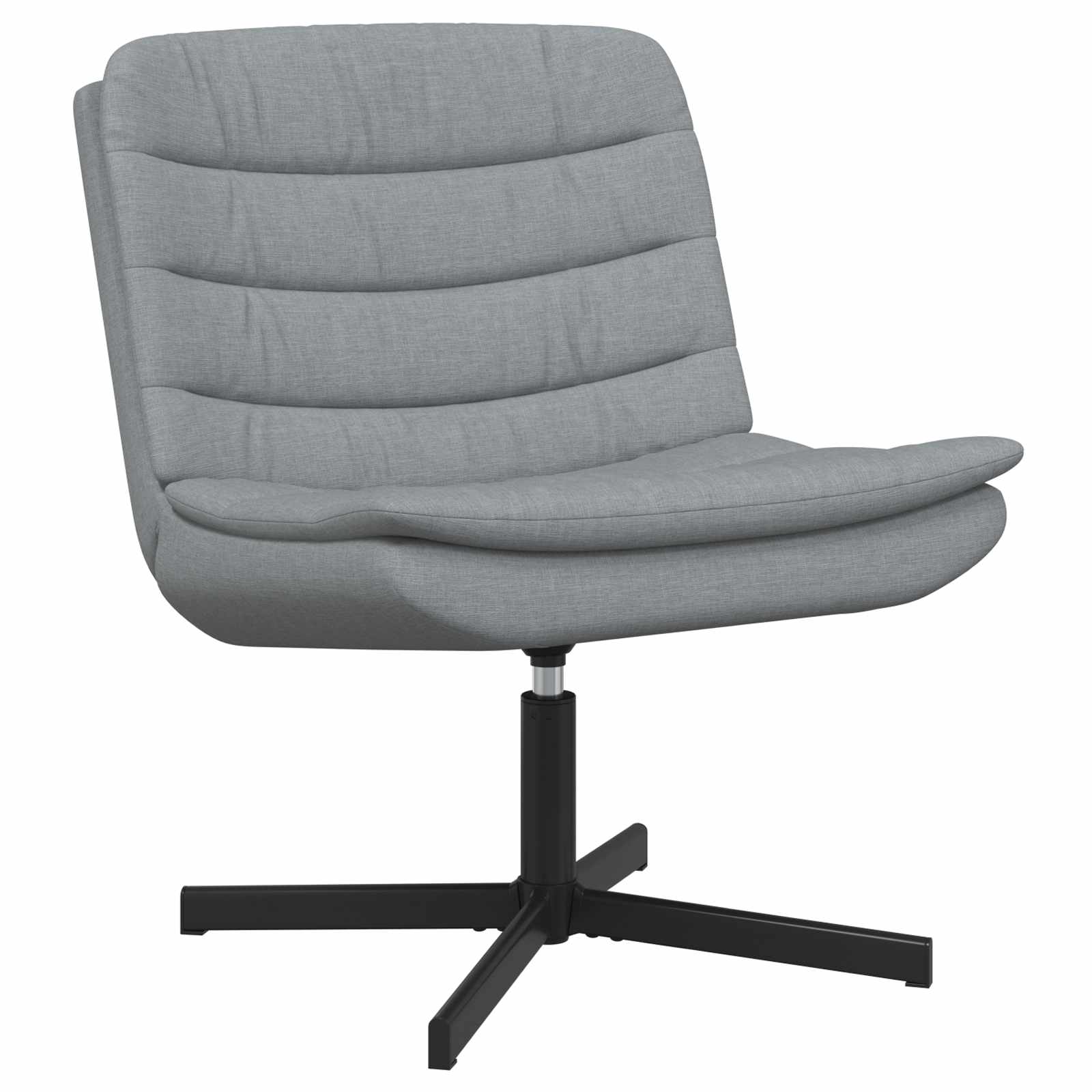 Stolica na kotačiće Svijetlo siva 63 x 75 x 76 cm tkanina