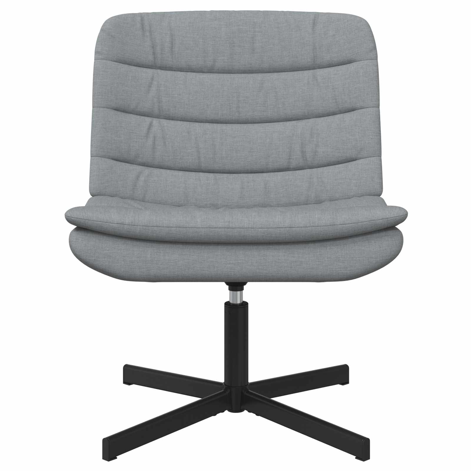 Stolica na kotačiće Svijetlo siva 63 x 75 x 76 cm tkanina