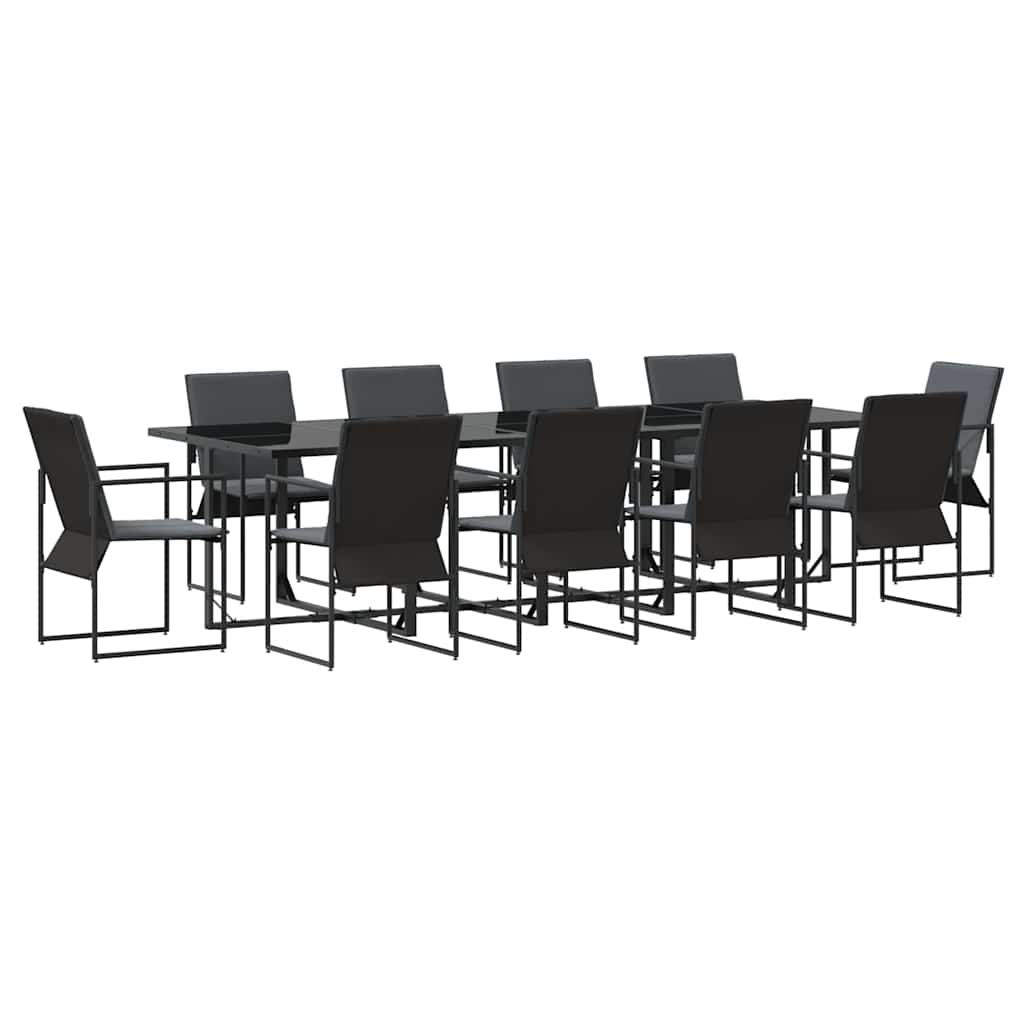 Vrtni set za objed 11 pcs Crna Čelik