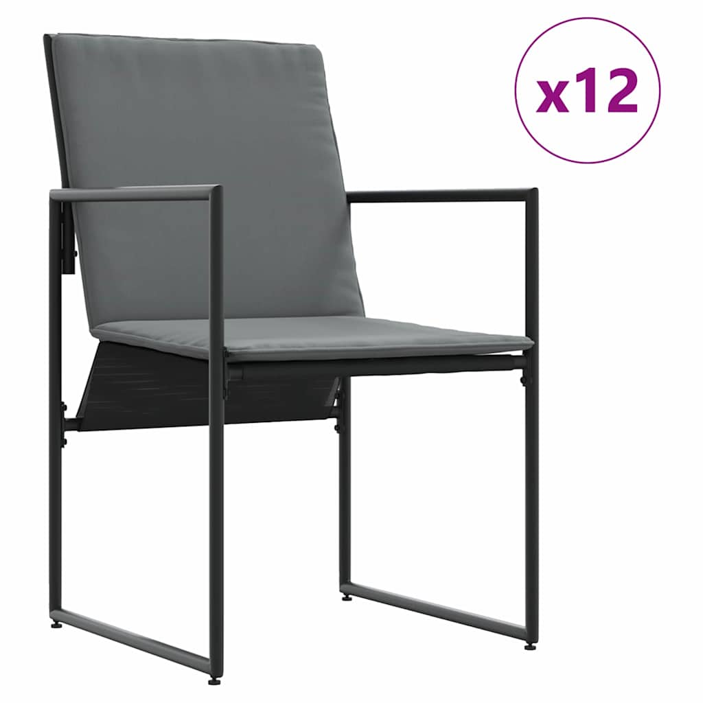 Vrtni set za objed 17 pcs Crna Čelik