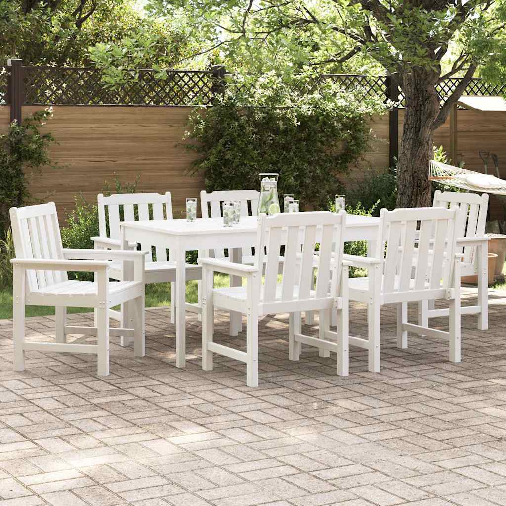 Vrtna stolica 6 pcs Bijelo 65.5 x 59 x 88 cm Polietilen