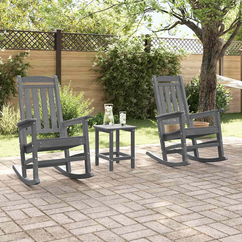 Ljuljačka 2 pcs Svijetlo siva 92 x 70 x 108 cm Polietilen