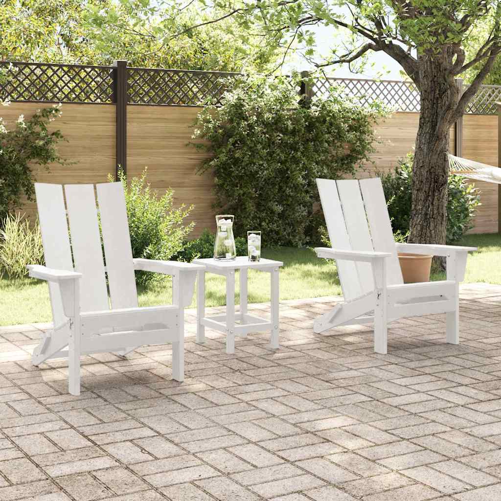 Vrtna stolica 3 pcs Bijelo 80.5 x 74.5 x 92 cm Polietilen