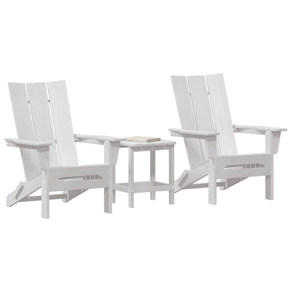 Vrtna stolica 3 pcs Bijelo 80.5 x 74.5 x 92 cm Polietilen