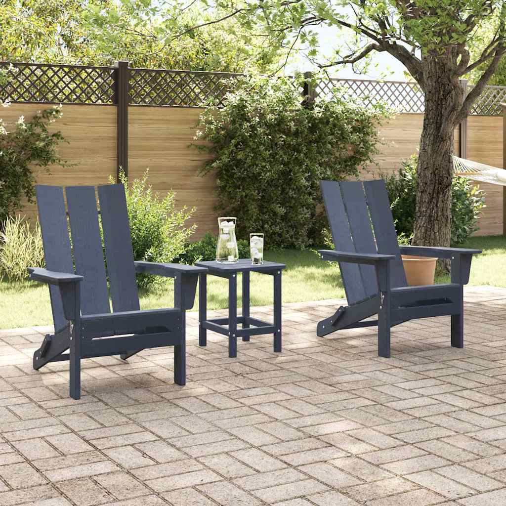Vrtna stolica 3 pcs Mornarska 80.5 x 74.5 x 92 cm Polietilen