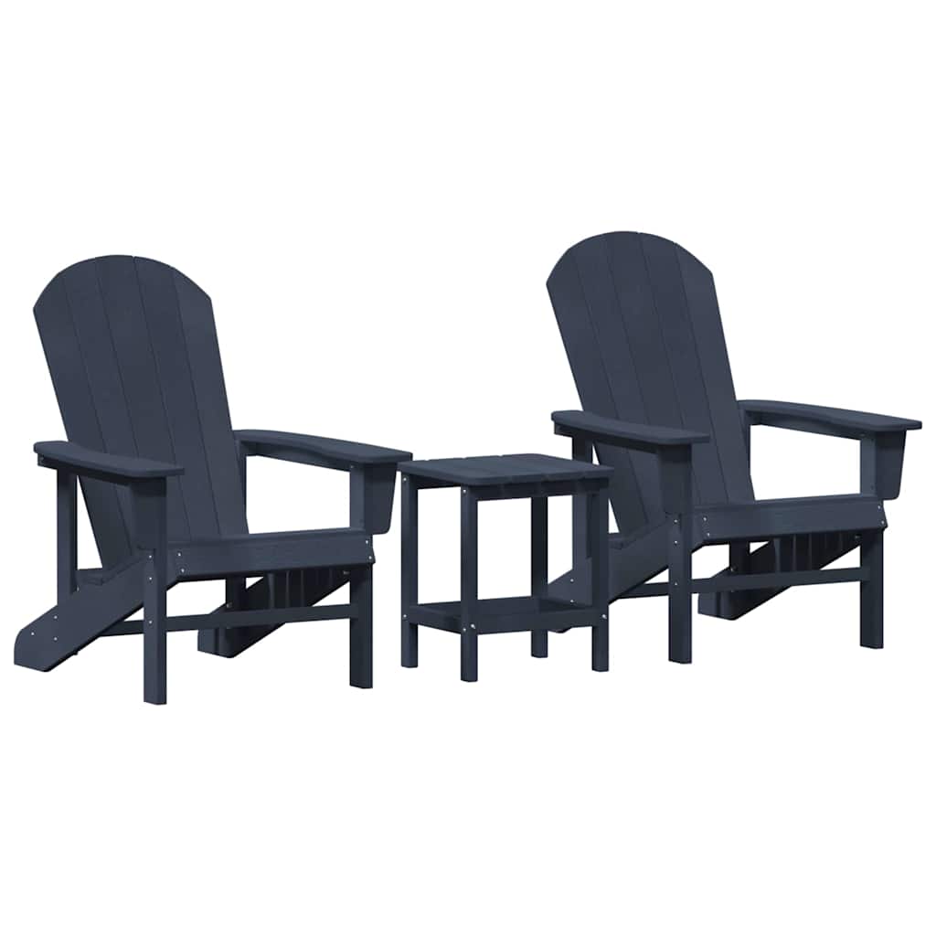 Vrtna stolica 3 pcs Mornarska Polietilen