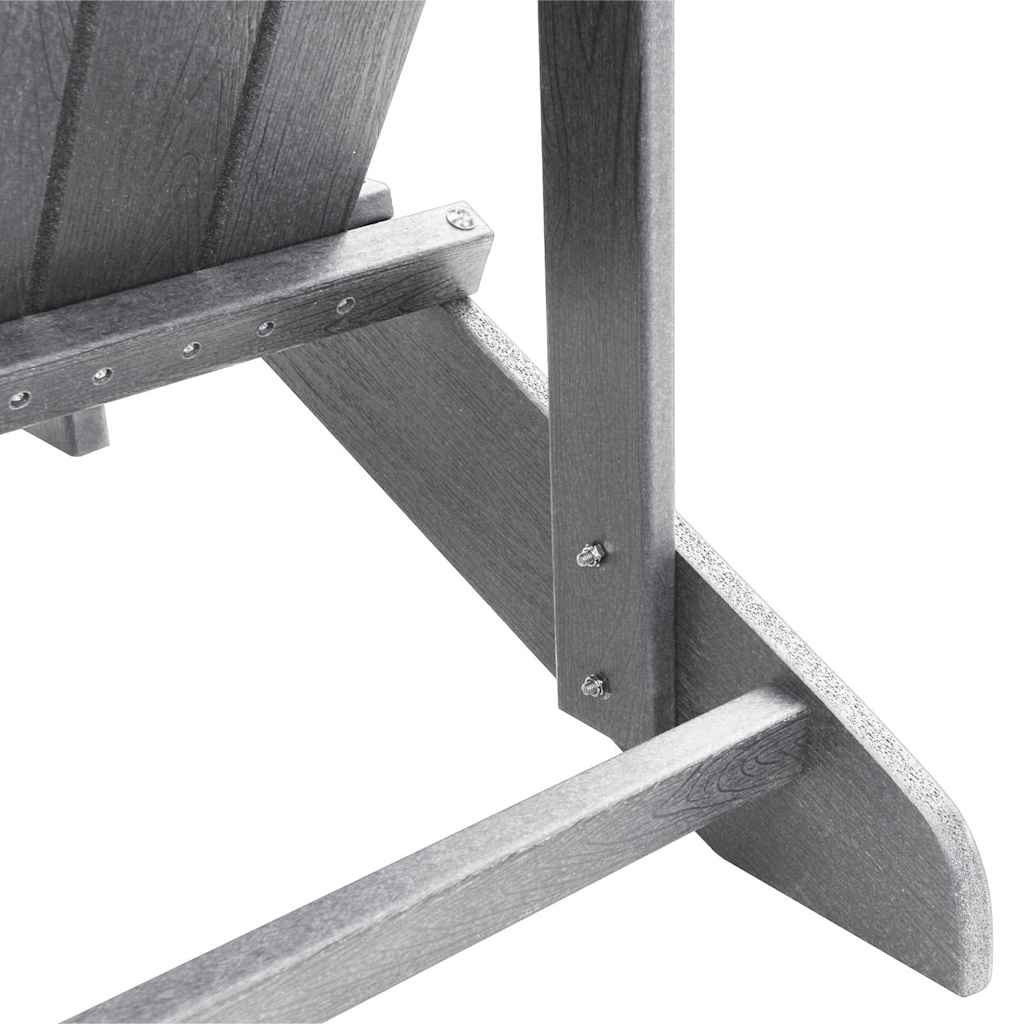 Vrtna stolica 3 pcs Svijetlo siva Polietilen