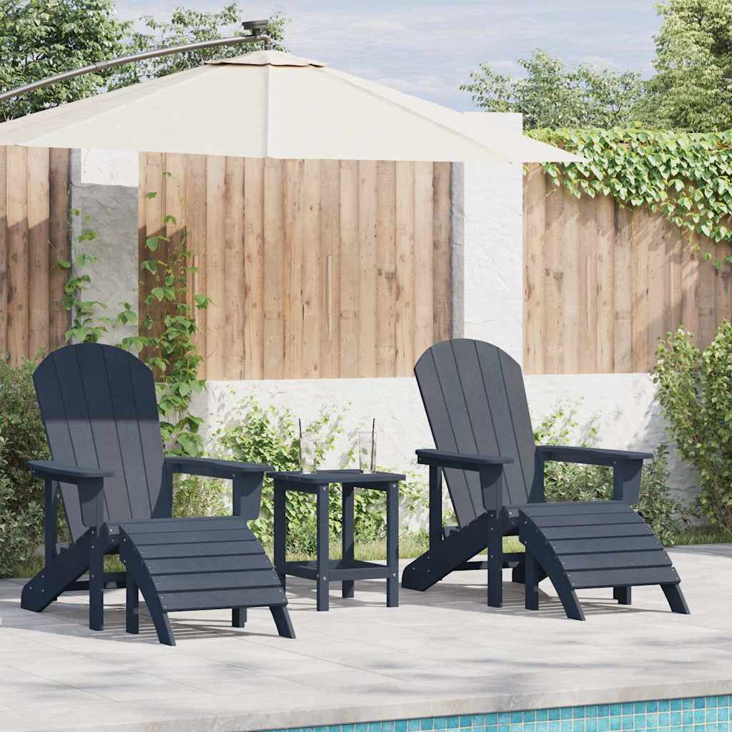 Vrtna stolica 3 pcs Mornarska Polietilen