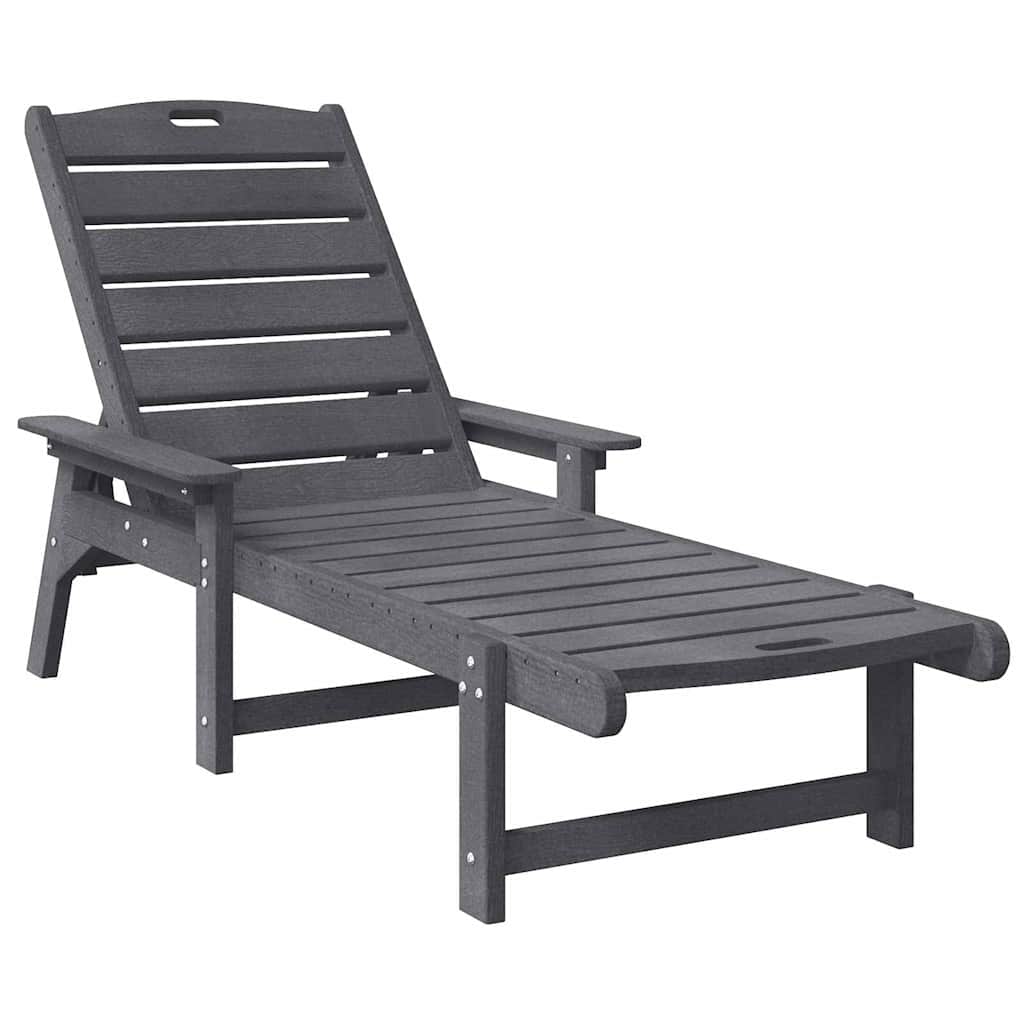 Ležaljka 2 pcs Svijetlo siva 195,5 x 53 x 98,5 cm Polietilen