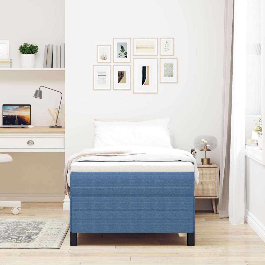 Krevet s opruga kutije Plava 90 x 190 cm Kordura tekstil