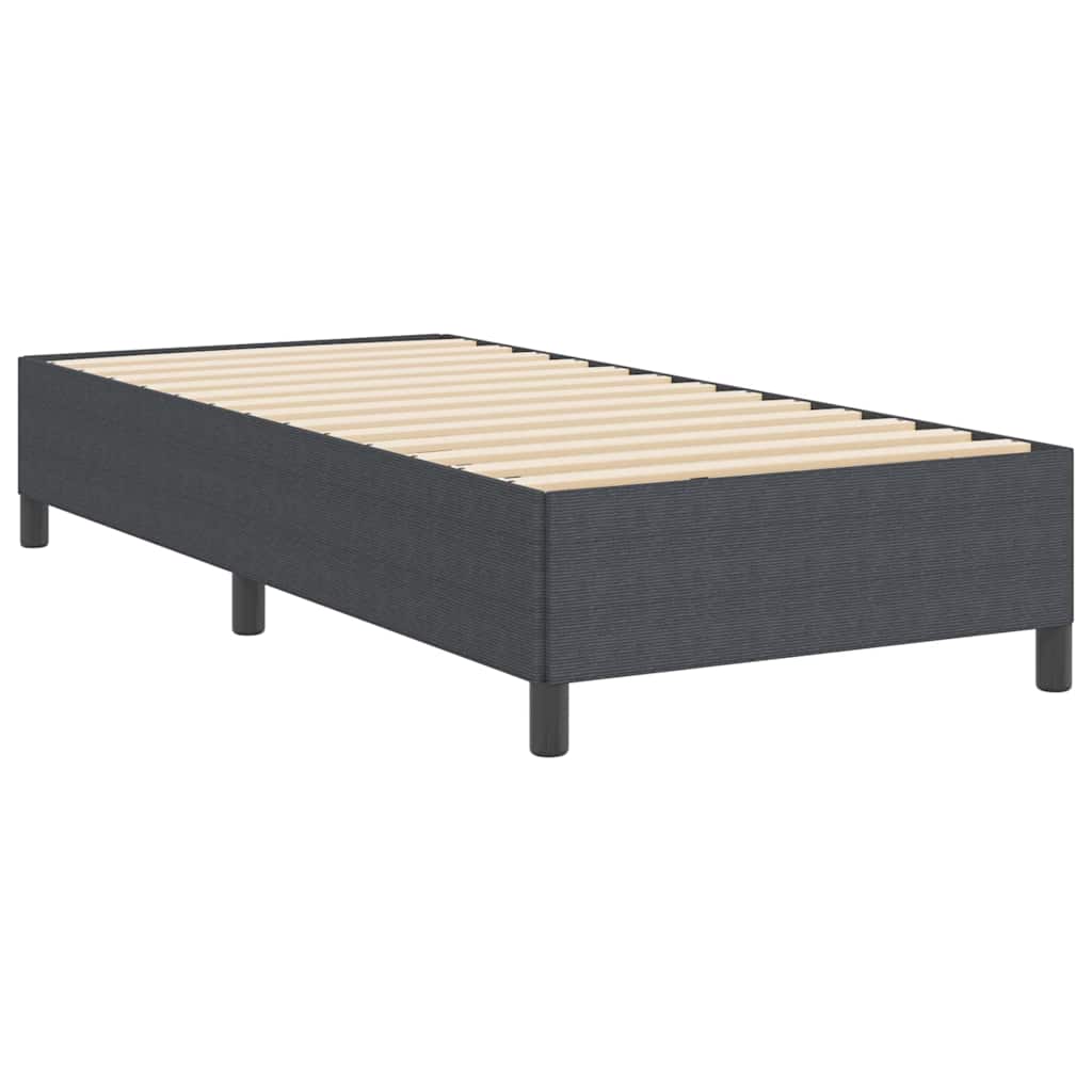Krevet s opruga kutije Tamnosiva 90 x 200 cm Kordura tekstil