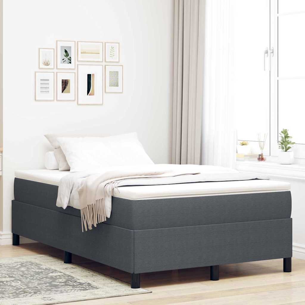 Krevet s opruga kutije Tamnosiva 120 x 190 cm Kordura tekstil