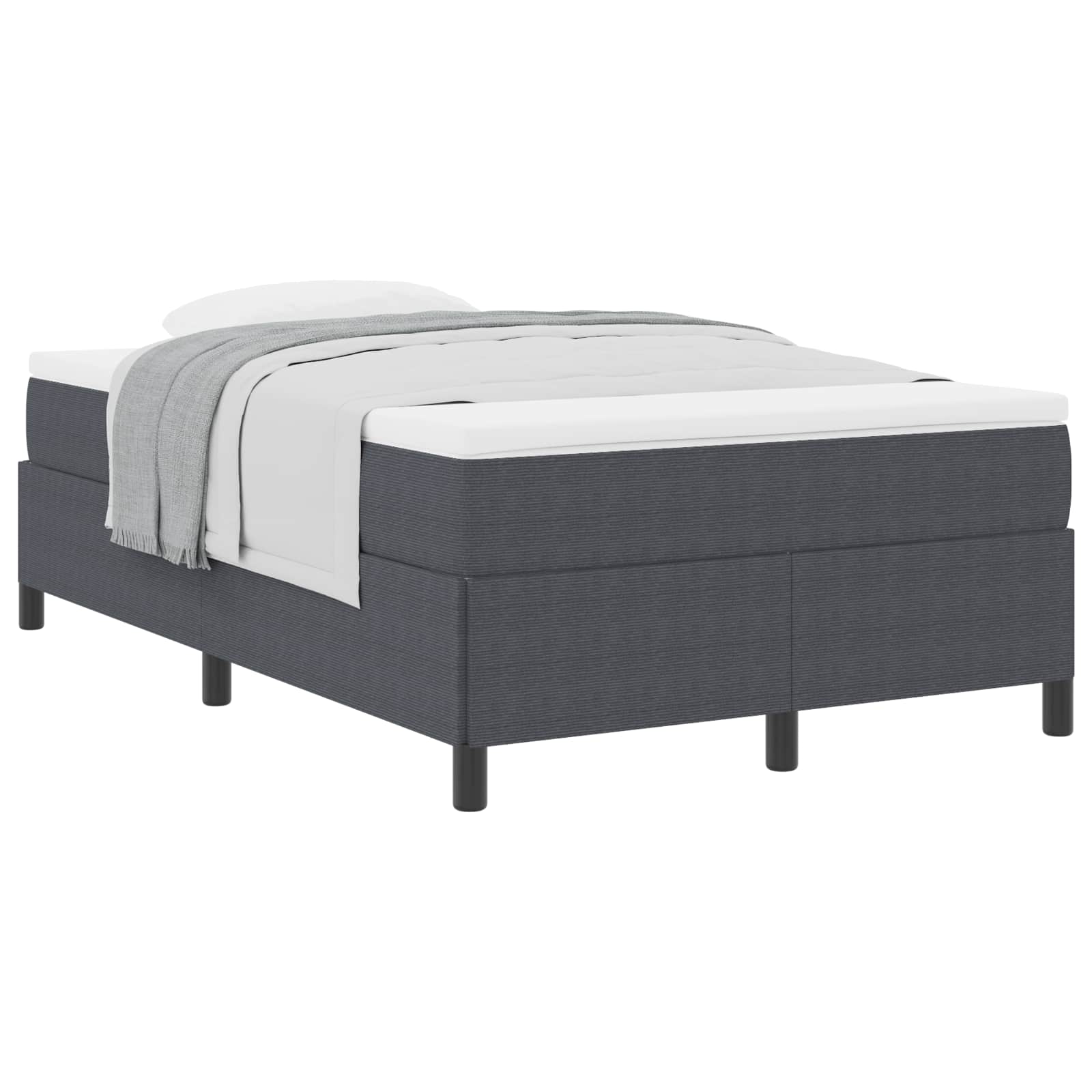 Krevet s opruga kutije Tamnosiva 120 x 190 cm Kordura tekstil