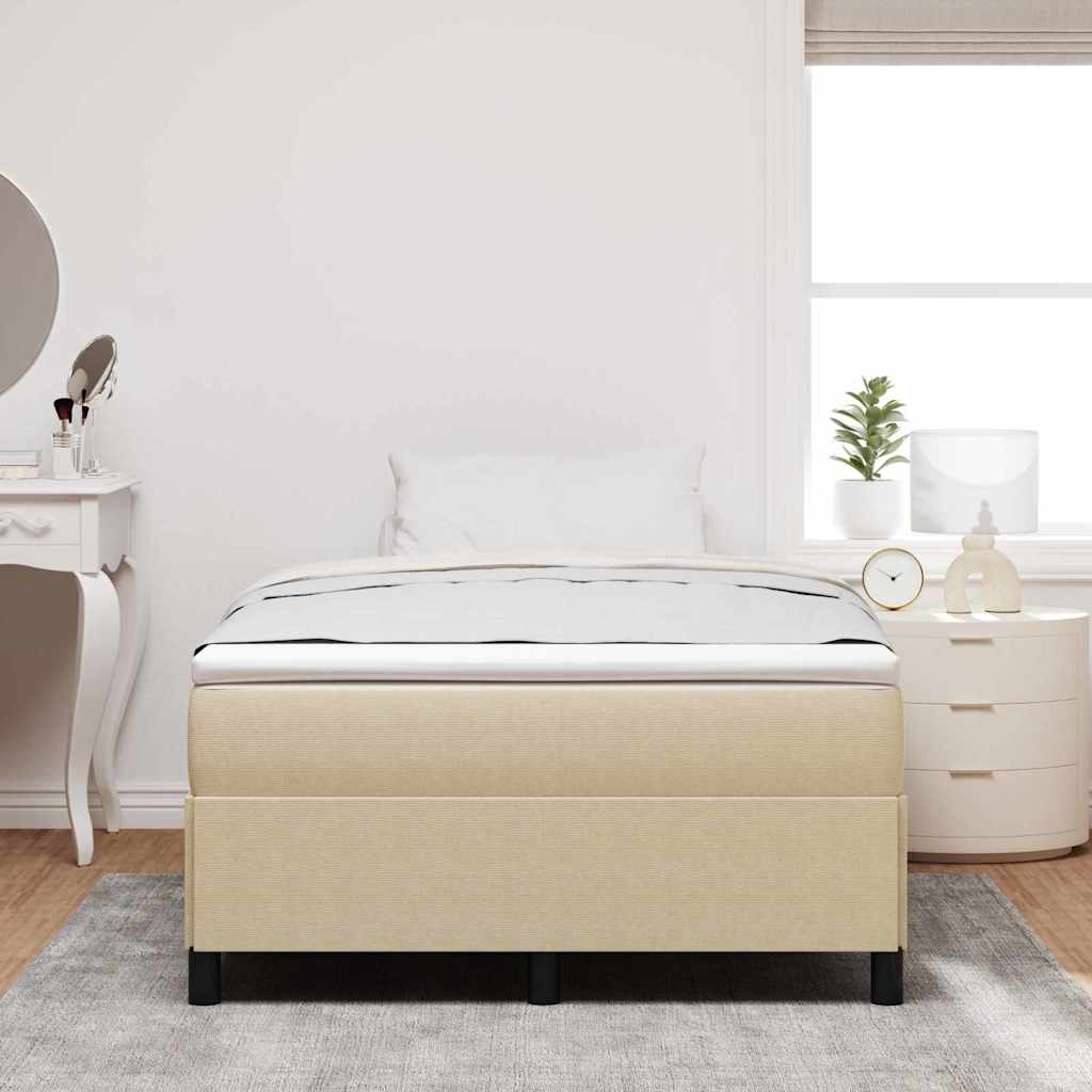Krevet s opruga kutije Siva zelena 120 x 190 cm Kordura tekstil