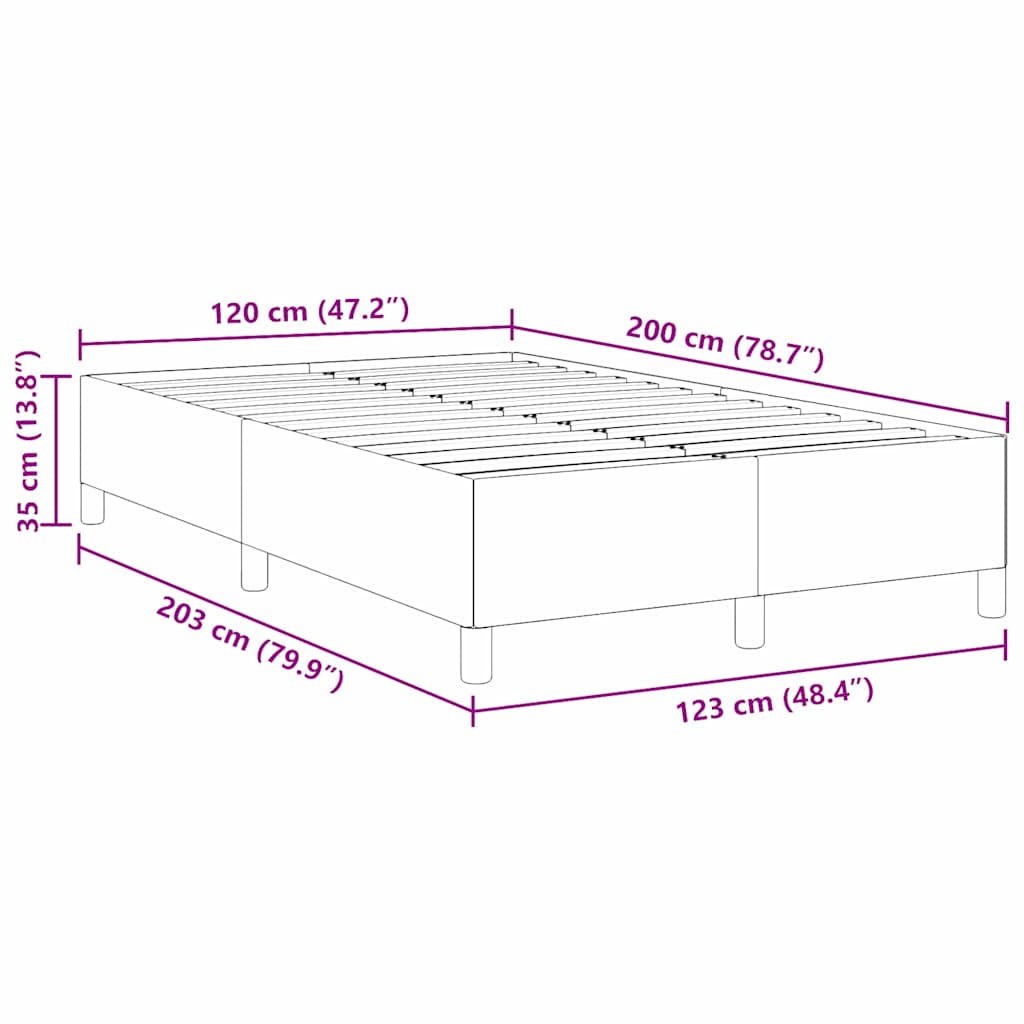 Krevet s opruga kutije Plava 120 x 200 cm Kordura tekstil