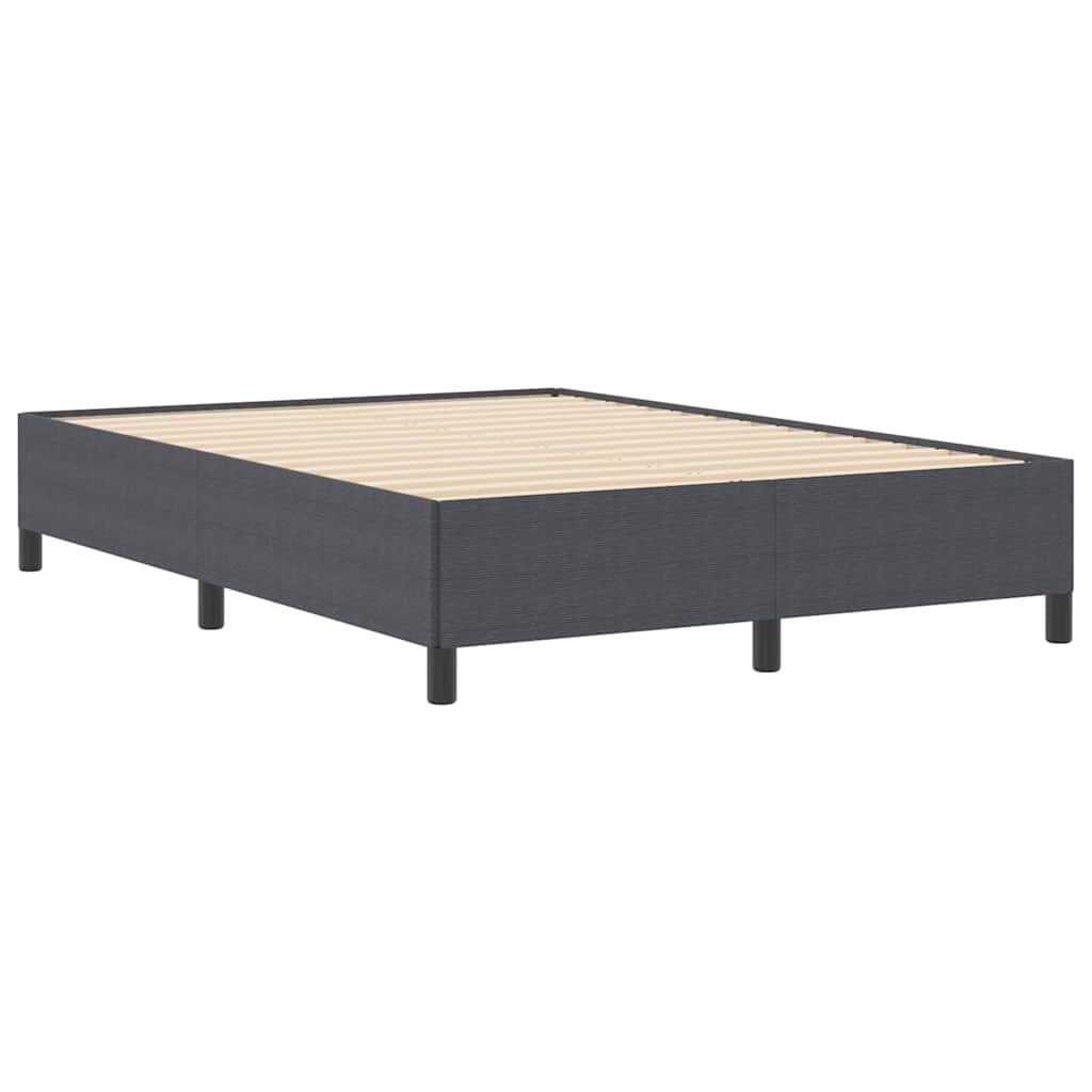 Krevet s opruga kutije Tamnosiva 140 x 190 cm Kordura tekstil